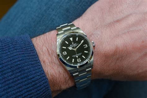 rolex 124270 on wrist|rolex explorer 36mm thickness.